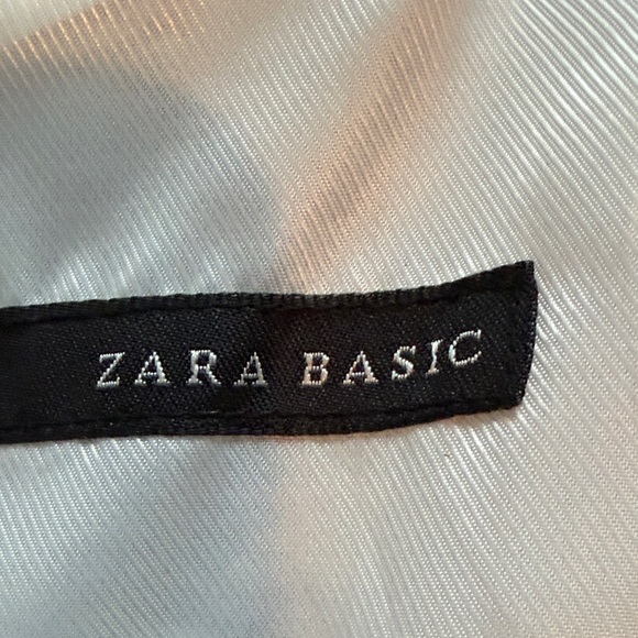 Zara Gray and Blue Textured Mini Dress small - Picture 9 of 16